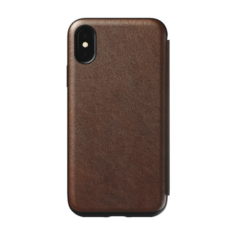 Tri-Folio // Rustic Brown Leather // iPhone XS