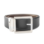 Leather Reversible Belt // Width 1.25"// Black + Brown