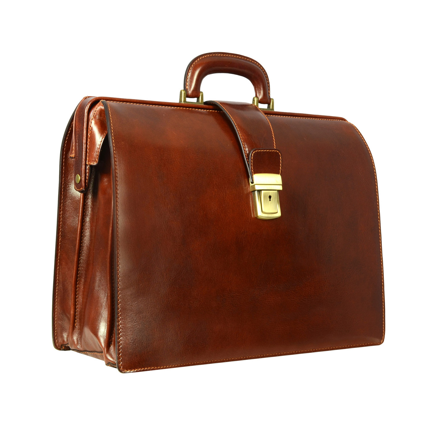 The Firm // Leather Briefcase // Brown - Time Resistance - Touch of Modern