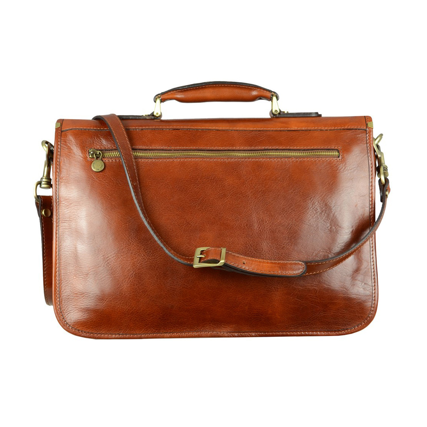 Illusions // Leather Briefcase // Brown - Time Resistance - Touch of Modern