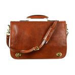 Illusions // Leather Briefcase // Brown