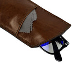 One Hundred Years Of Solitude // Leather Glasses Sleeve // Dark Brown