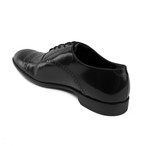Leather Brogue Accent Lace-up Oxford Dress Shoe // Black (US: 6)