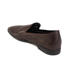 Woven Leather Loafer // Brown (US: 11)