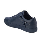 Leather Low Top Medusa Sneaker // Navy Blue (US: 6)