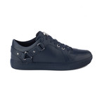 Leather Low Top Medusa Sneaker // Navy Blue (US: 6)