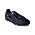 Versace Collection // Low-Top Sneakers // Navy Blue + Silver (US: 8)