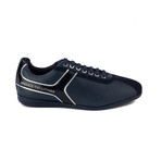 Versace Collection // Low-Top Sneakers // Navy Blue + Silver (US: 9)