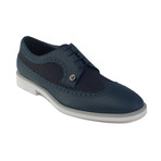 Versace Collection // Brogue Derby Dress Shoes // Navy Blue (US: 11)