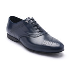 Leather Oxford Lace-Up Dress Shoe // Navy Blue (US: 11)