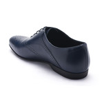 Leather Oxford Lace-Up Dress Shoe // Navy Blue (US: 11)