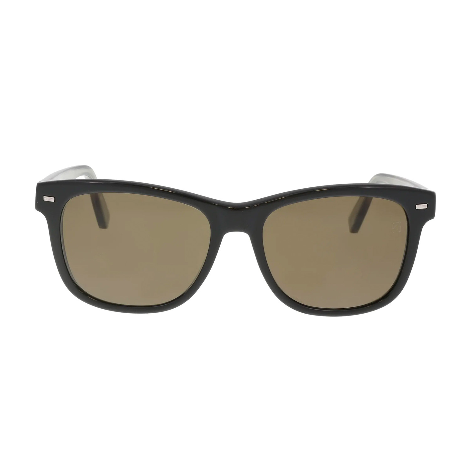 Zegna // Men's Classic Polarized Sunglasses // Shiny Black + Roviex ...
