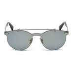 Zegna // Men's Single Lens Sunglasses // Gray + Green
