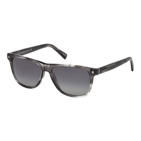 Zegna // Classic Polarized Sunglasses // Gray