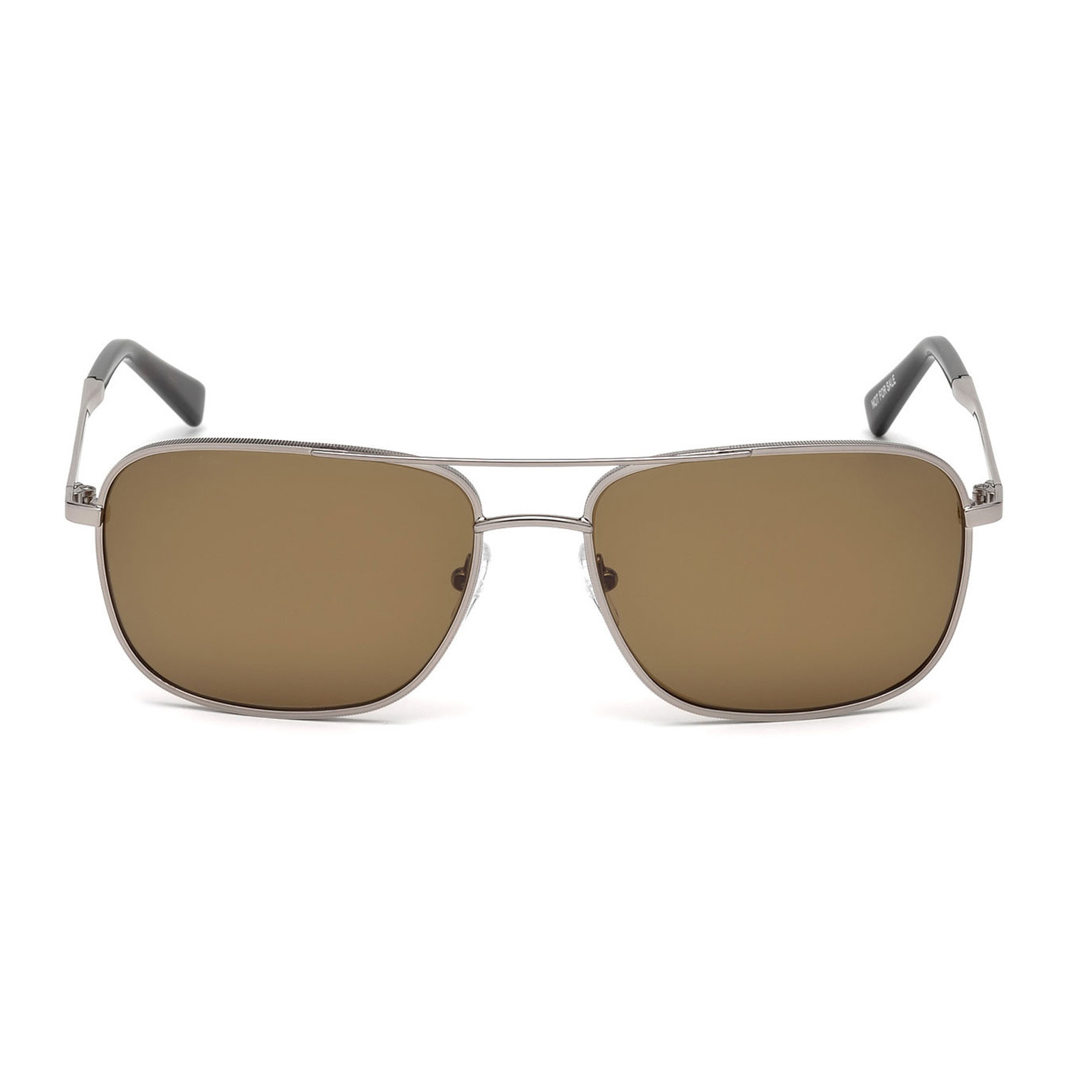 Zegna // Men's Navigator Sunglasses // Light Ruthenium + Light Brown ...