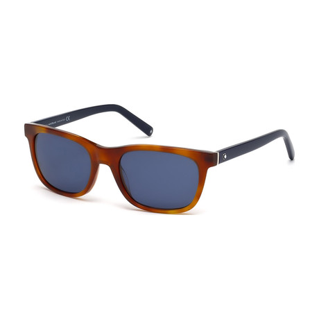 Montblanc // Classic Sunglasses // Blonde Havana + Smoke Blue
