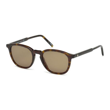 Montblanc // Classic Rectangle Sunglasses // Tortoise + Brown