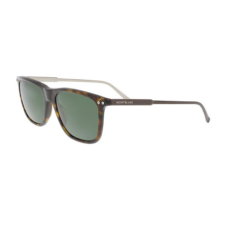 Montblanc // Round Sunglasses // Havana + Green // Polarized