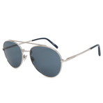 Montblanc // Aviator Sunglasses // Shiny Palladium + Gray