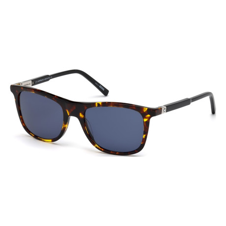 Montblanc // Round Sunglasses // Tortoise + Blue