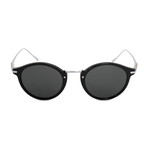 Montblanc // Round Titanium Sunglasses // Silver + Black + Gray
