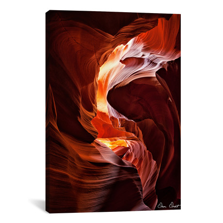 Sun Shining Through Canyon IV // David Drost (18"W x 26"H x 0.75"D)