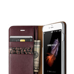 Leather Diary // Croco Style // iPhone 7/8 (Dark Gold)