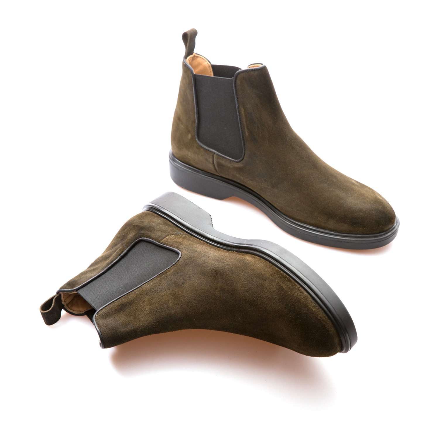 khaki chelsea boot
