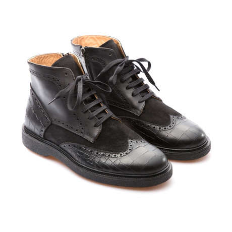 Fabian Wingtip Brogue Boot // Black (Euro: 39)