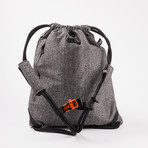 Roam Drawstring City + Laptop Sleeve (Gray Cut-Resistant Exterior + Orange Interior)