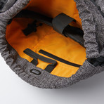 Roam Drawstring City + Laptop Sleeve (Gray Cut-Resistant Exterior + Orange Interior)