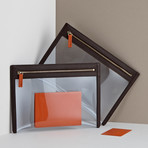 See-View Leather Travel Pouch