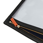 See-View Leather Travel Pouch