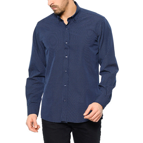 G598 Button-Up Shirt // Dark Blue (S)