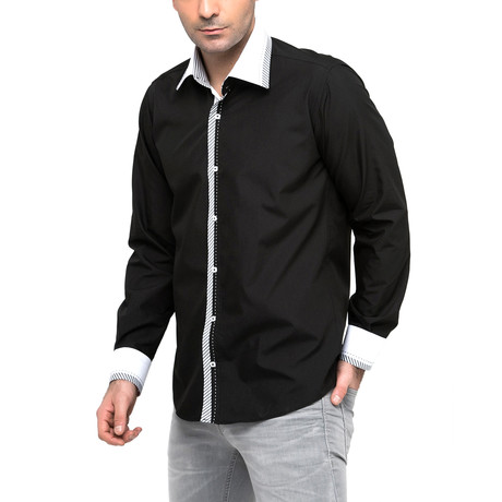 Nathaniel Button-Up Shirt // Black (Large)