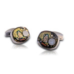 Omega Resin Watch Mechanism Cufflinks