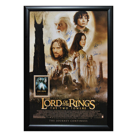 Signed + Framed Movie Poster // Lord of the Rings: The Two Towers