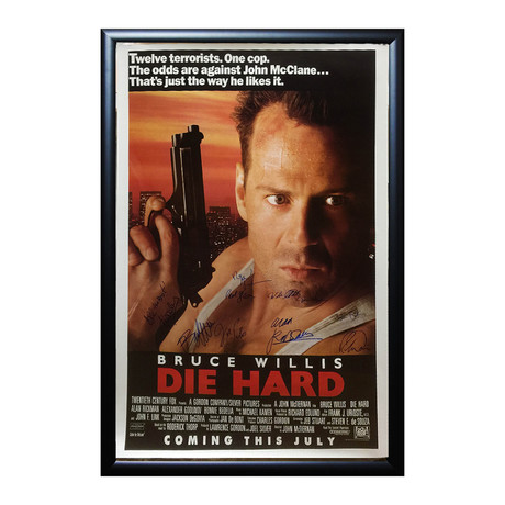 Signed + Framed Poster // Die Hard 