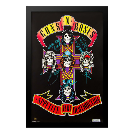 Signed + Framed Poster // Guns N' Roses