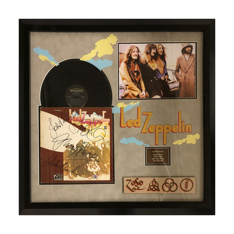 Signed + Framed Album Collage // Led Zeppelin