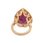 Vintage Giovanni Ferraris 18k Rose Gold Diamond + Pink Sapphire // Ring Size: 5.75