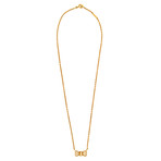 Vintage Van Cleef & Arpels 18k Yellow Gold Diamond Bow Necklace