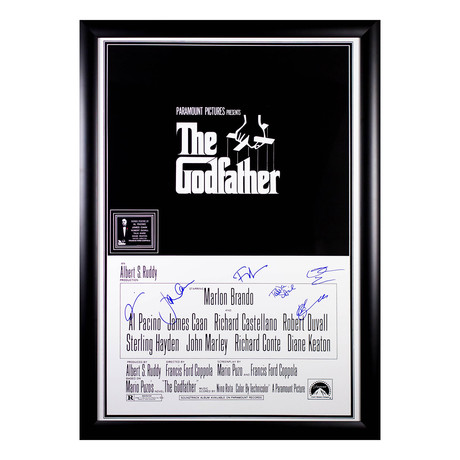 Signed + Framed Poster // The Godfather