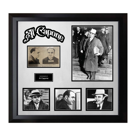 Signed + Framed Mugshot Collage // Al Capone