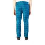 Slim Fit Tribal Print Trouser Pants // Blue + Black (US: 32)