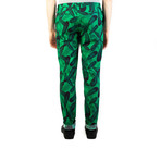 Versace // Slim Fit Tropical Print Trouser Pants // Green + Black (US: 32)