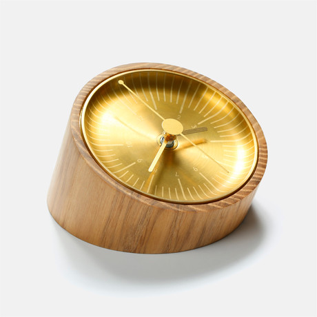 Timeless Collection // Brass Clock (Ash Wood)