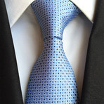 Silk Tie // Blue + White