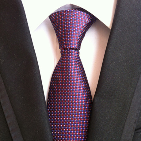 Handmade Silk Tie // Purple Micro Dot