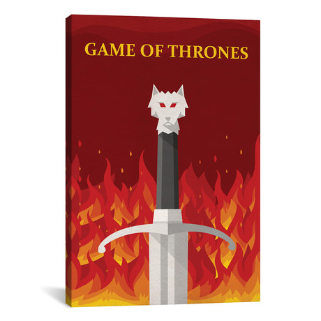 Game of Thrones Minimalist Poster - Jon Meets Daenerys // Popate (18"W x 26"H x 0.75"D)